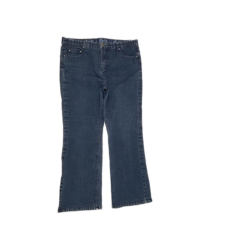 Denim&Co Bootcut Women's size 14P Dark Wash Blue‎ Denim jeans